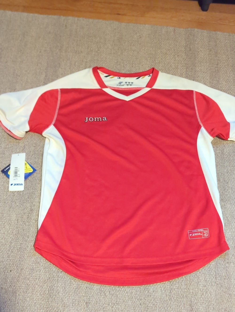 Mens Joma Mundial Soccer Jersey Size Small NWT Red/White